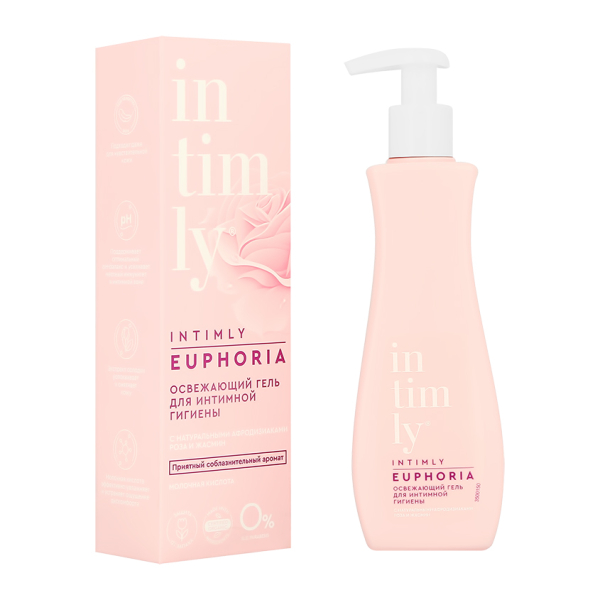 Мягкий гель для интимной гигиены `INTIMLY` EUPHORIA с натуральными афродизиаками (роза и жасмин) 220 мл
