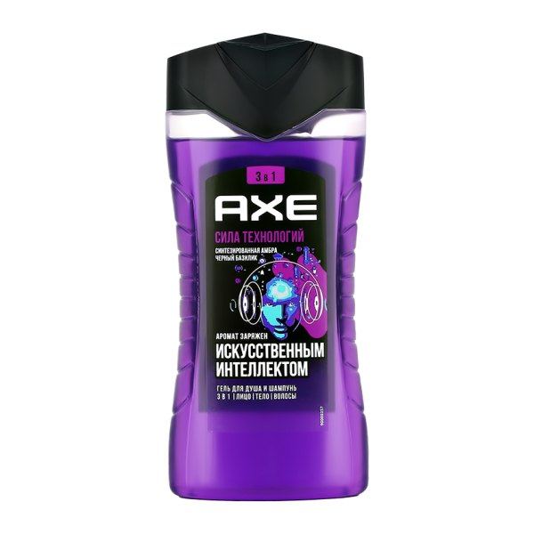 Гель для душа `AXE` СИЛА ТЕХНОЛОГИЙ 3в1 250 мл