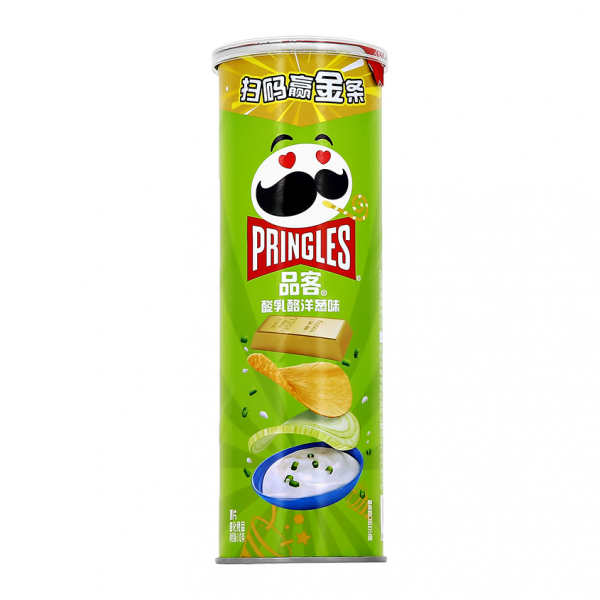 Чипсы картофельные `PRINGLES` со вкусом сметаны и лука 110 г