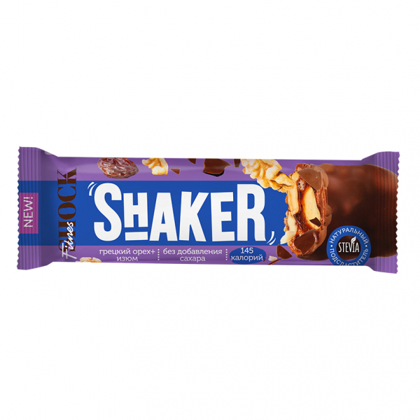 Батончик глазированный `FITNES SHOCK` Грецкий орех 35 г