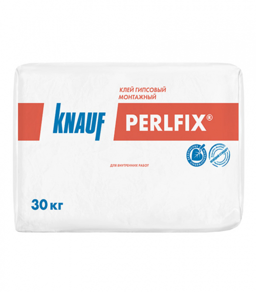 Клей для ПГП, ГКЛ, ГВЛ Knauf Перлфикс гипсовый 30 кг