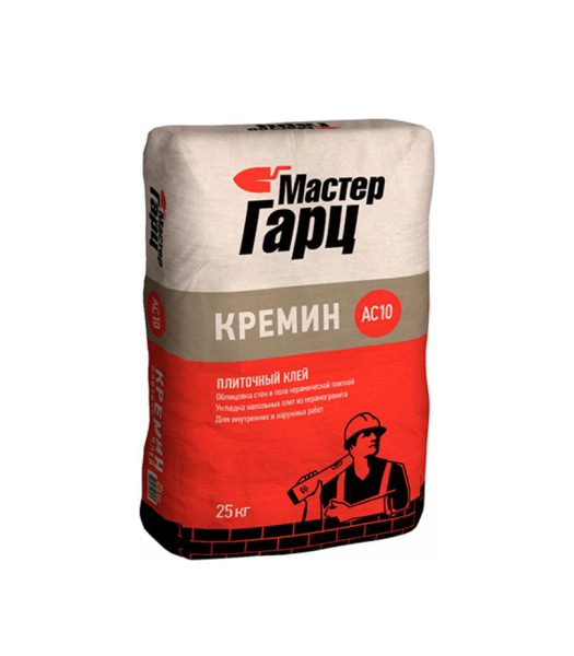 Клей для плитки Мастер Гарц Гарц Кремин АС10 серый (класс С0) 25 кг