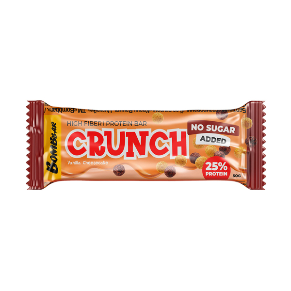 Батончик глазированный `BOMBBAR` CRUNCH Ваниль Чизкейк 50 г